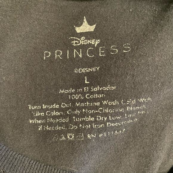 Disney Princess L short sleeve t-shirt cotton Aladdin movie casual black Genie - Picture 4 of 7